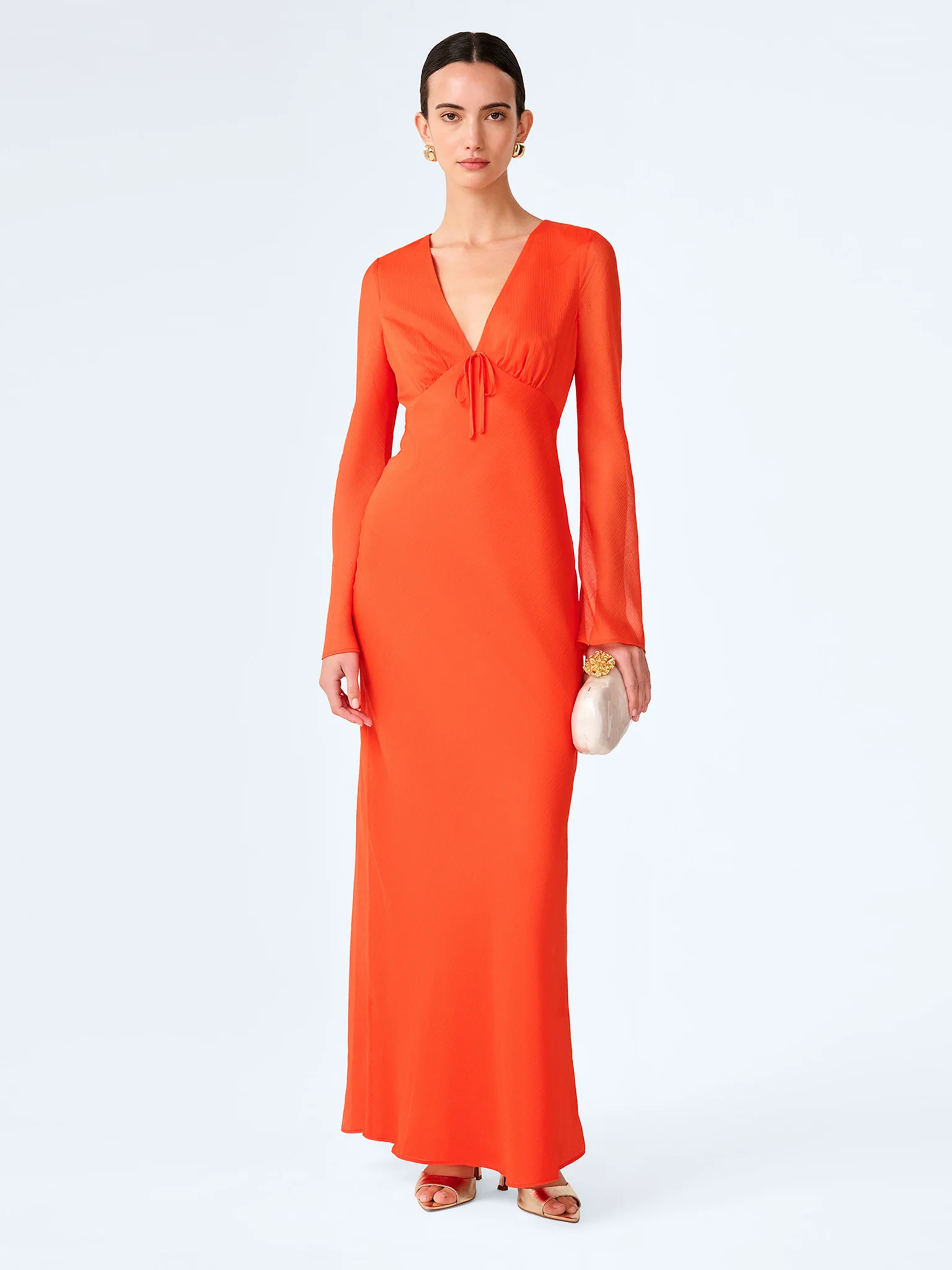 Marj Dress in Tangerine