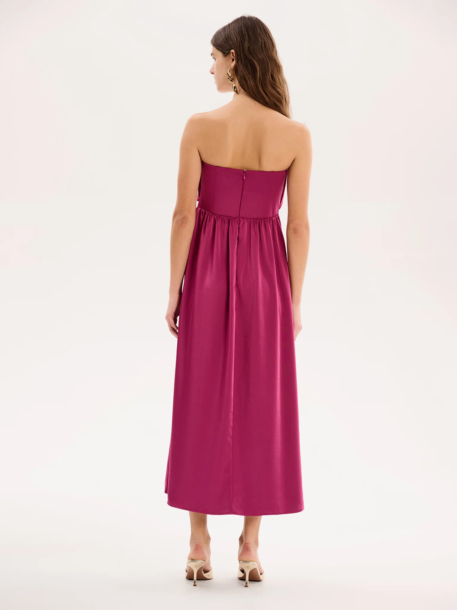 Millie Dress in Magenta - Image 3