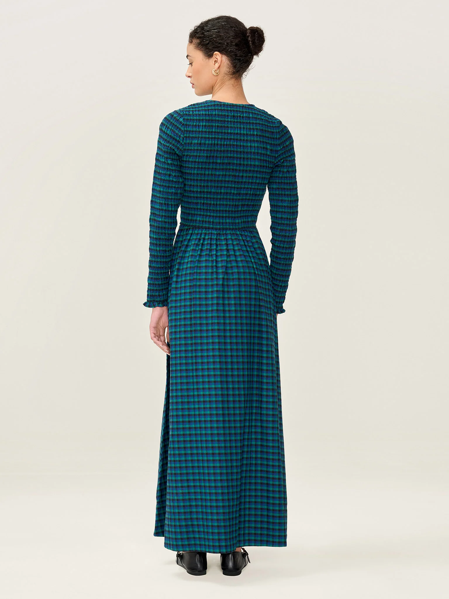 Mina Dress in Blue and Green - Image 3
