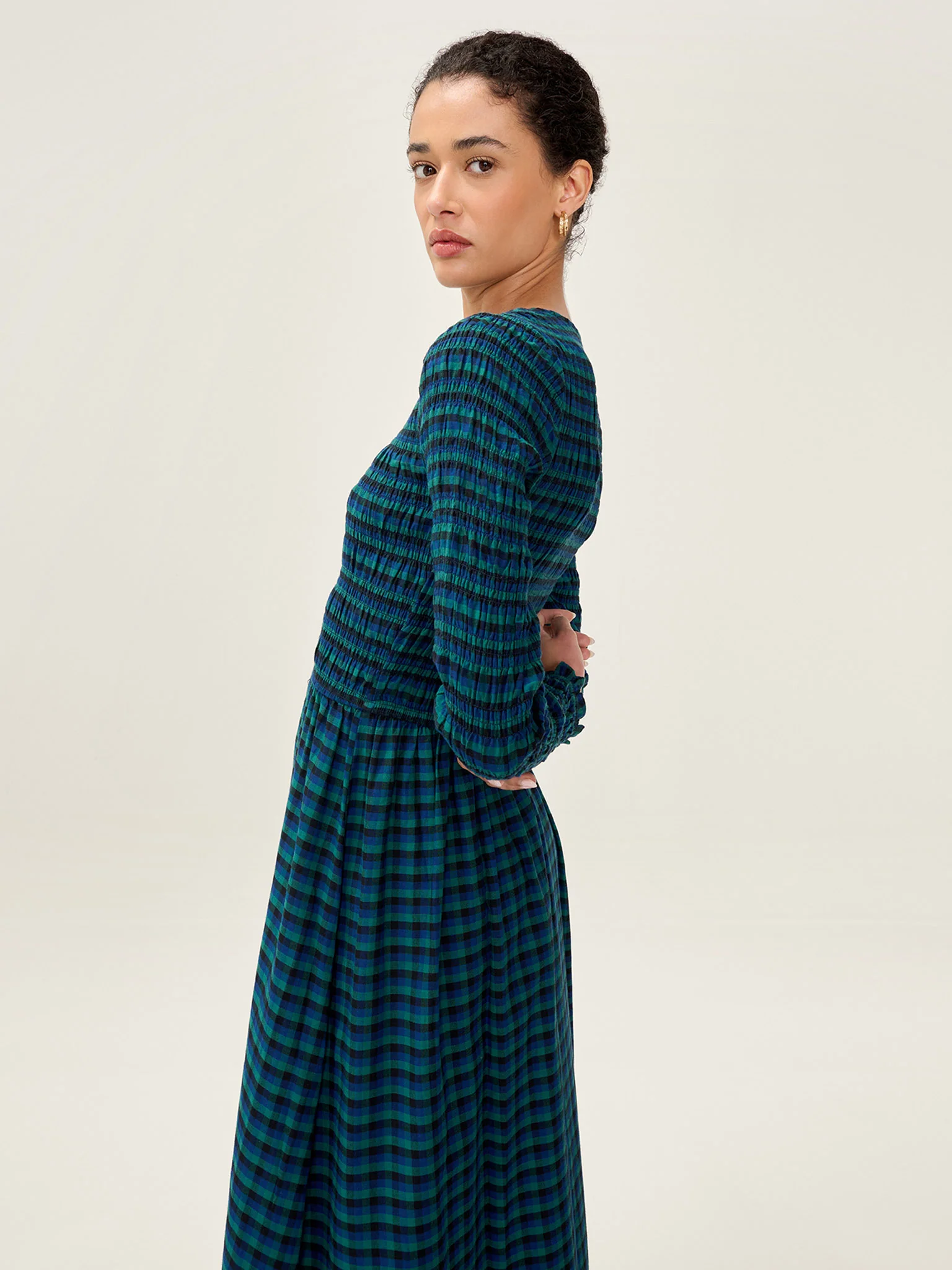 Mina Dress in Blue and Green - Image 6