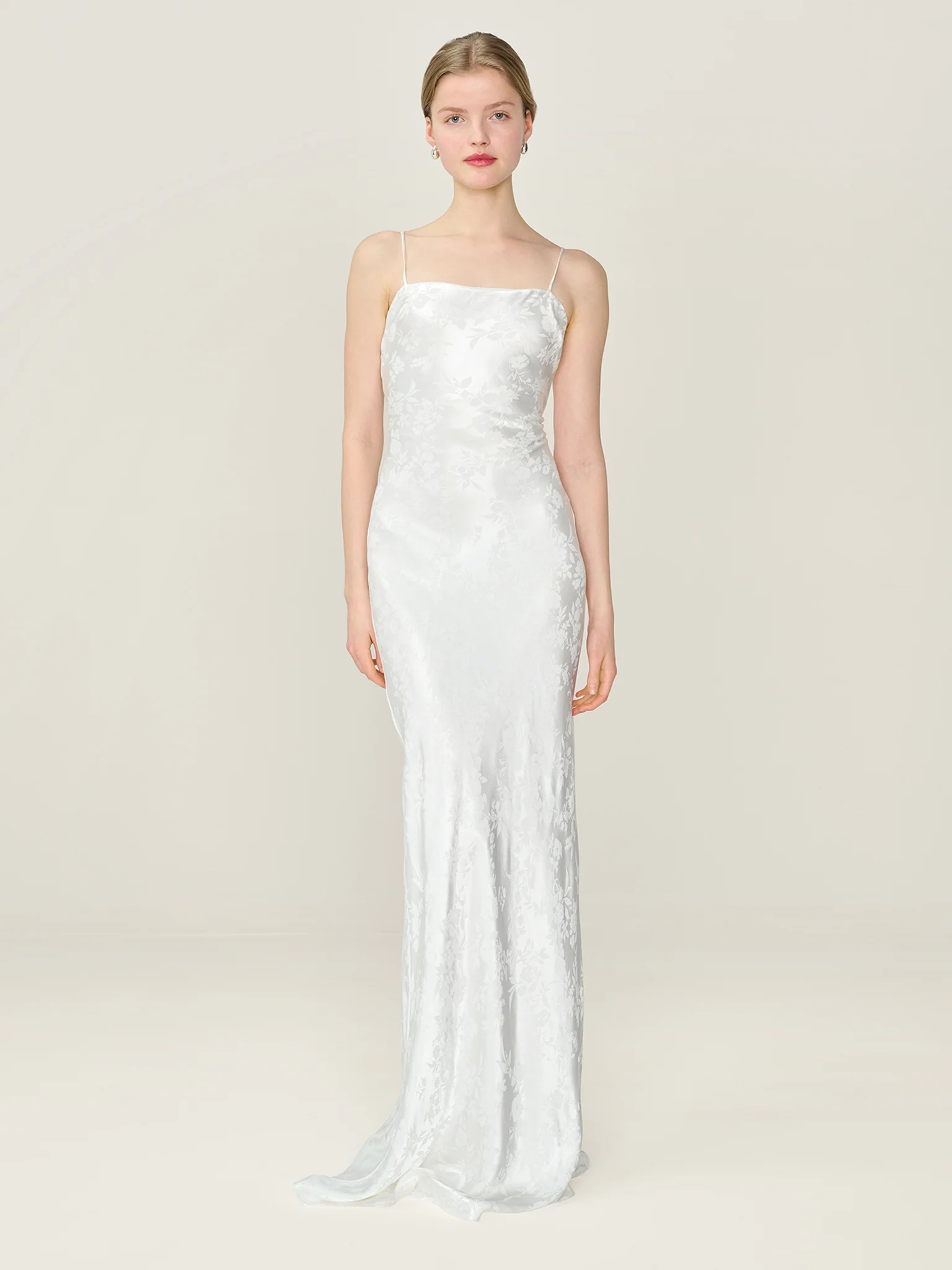 Mira Jacquard Dress in Ivory