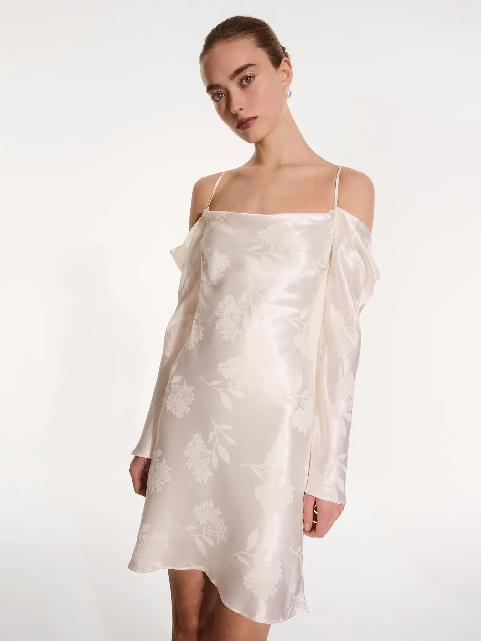 Monique Mini Dress in Ivory - Image 4