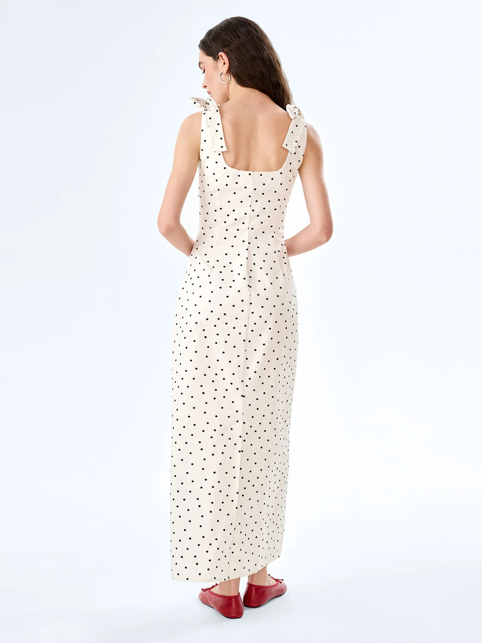 Morgane Dress in White Polka Dot - Image 3