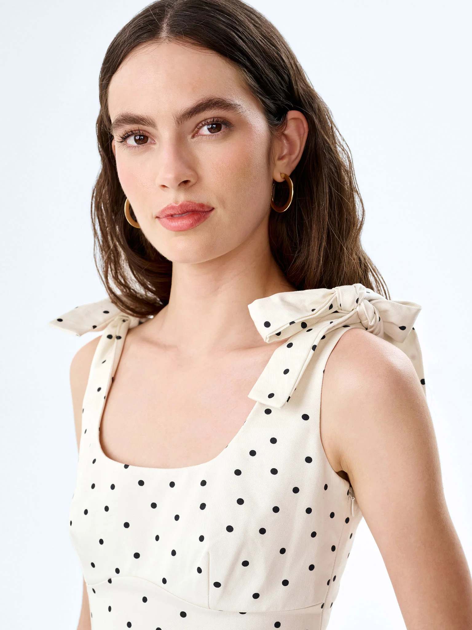 Morgane Dress in White Polka Dot - Image 4