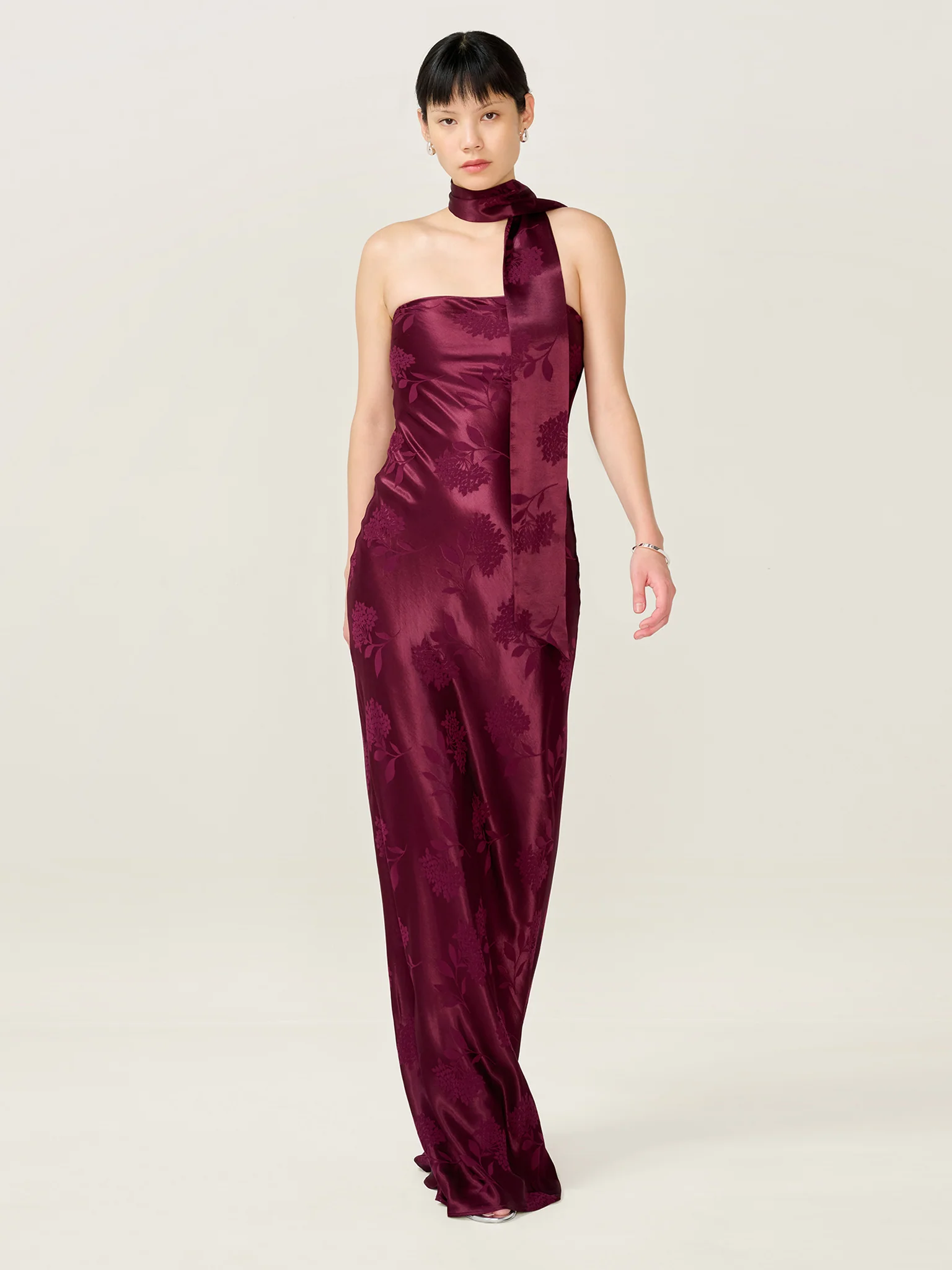 Myla Dress in Deep Wine