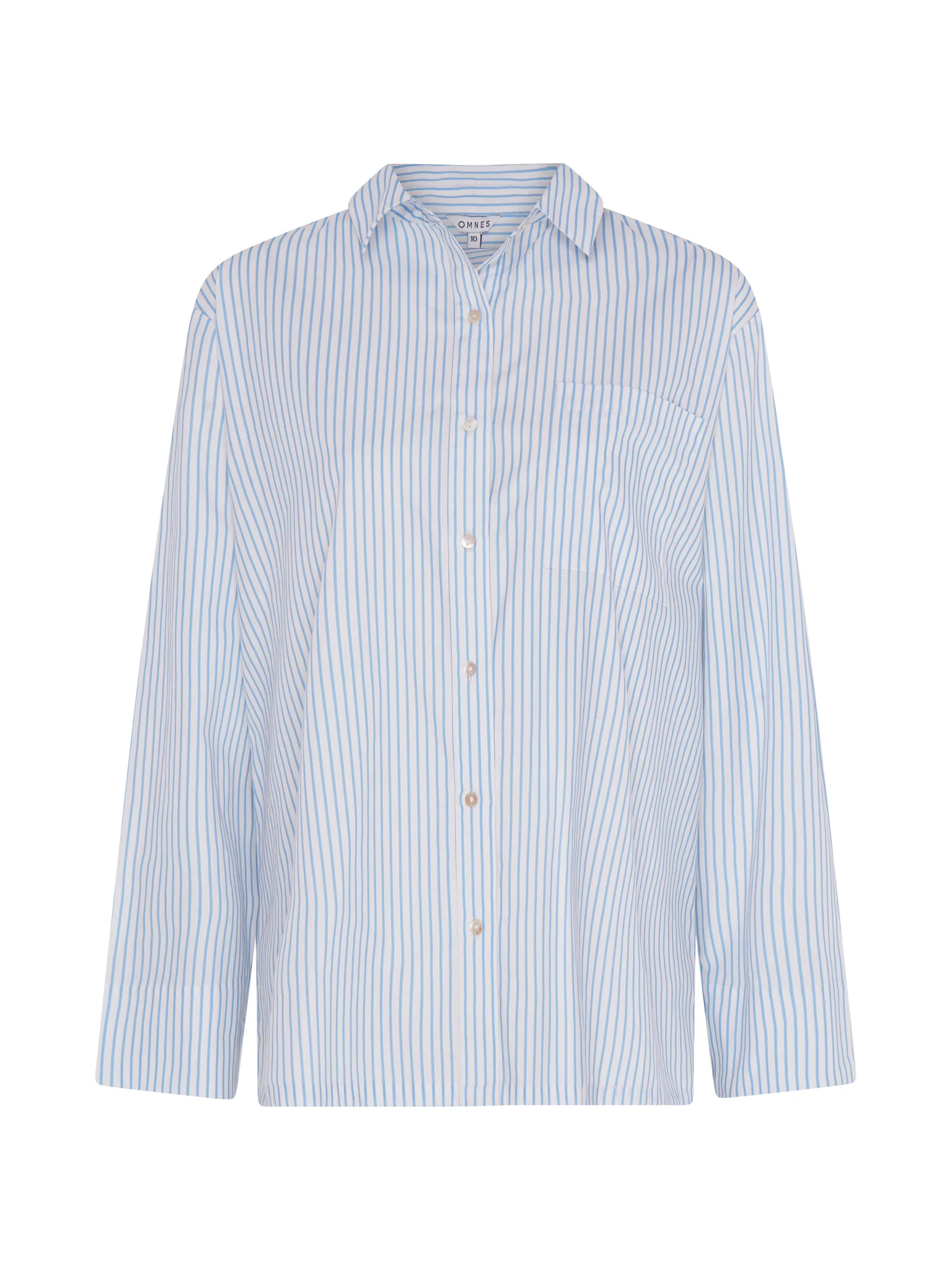 Nala Stripe Tie Back Shirt in Light Blue Stripe - Image 6