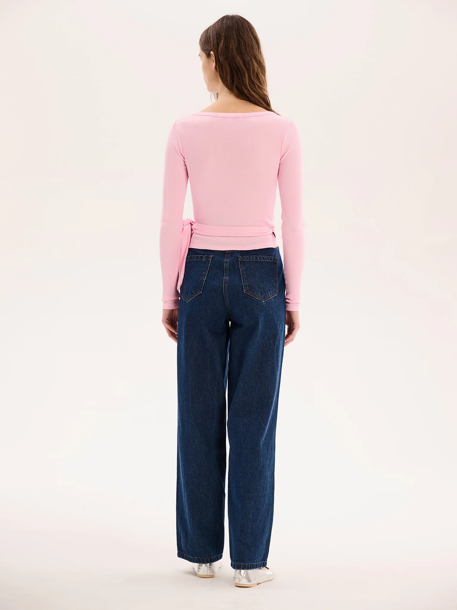 Napeta Ballet Wrap Top in Pink - Image 3