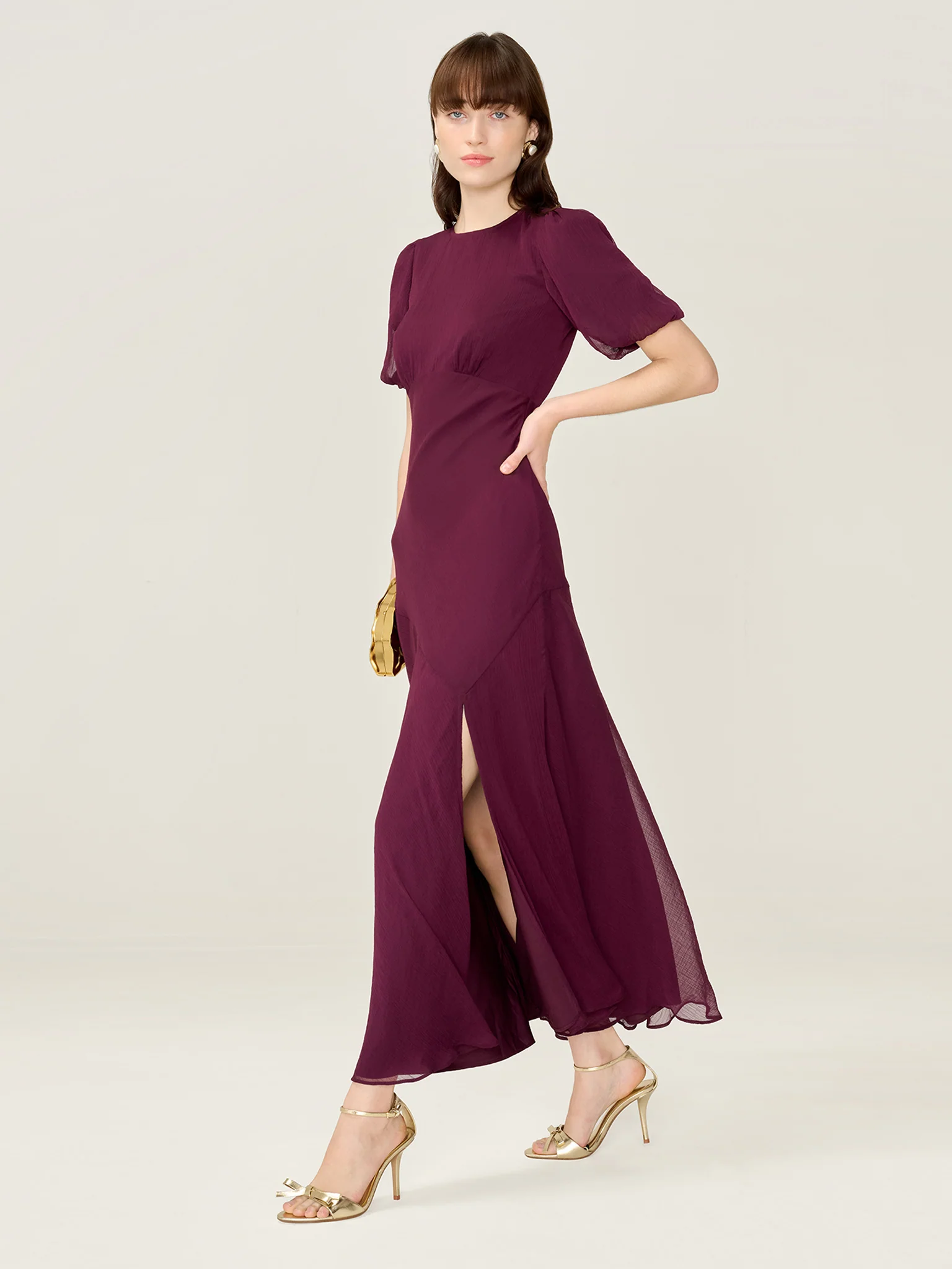 Nola Dress in Merlot - Image 3