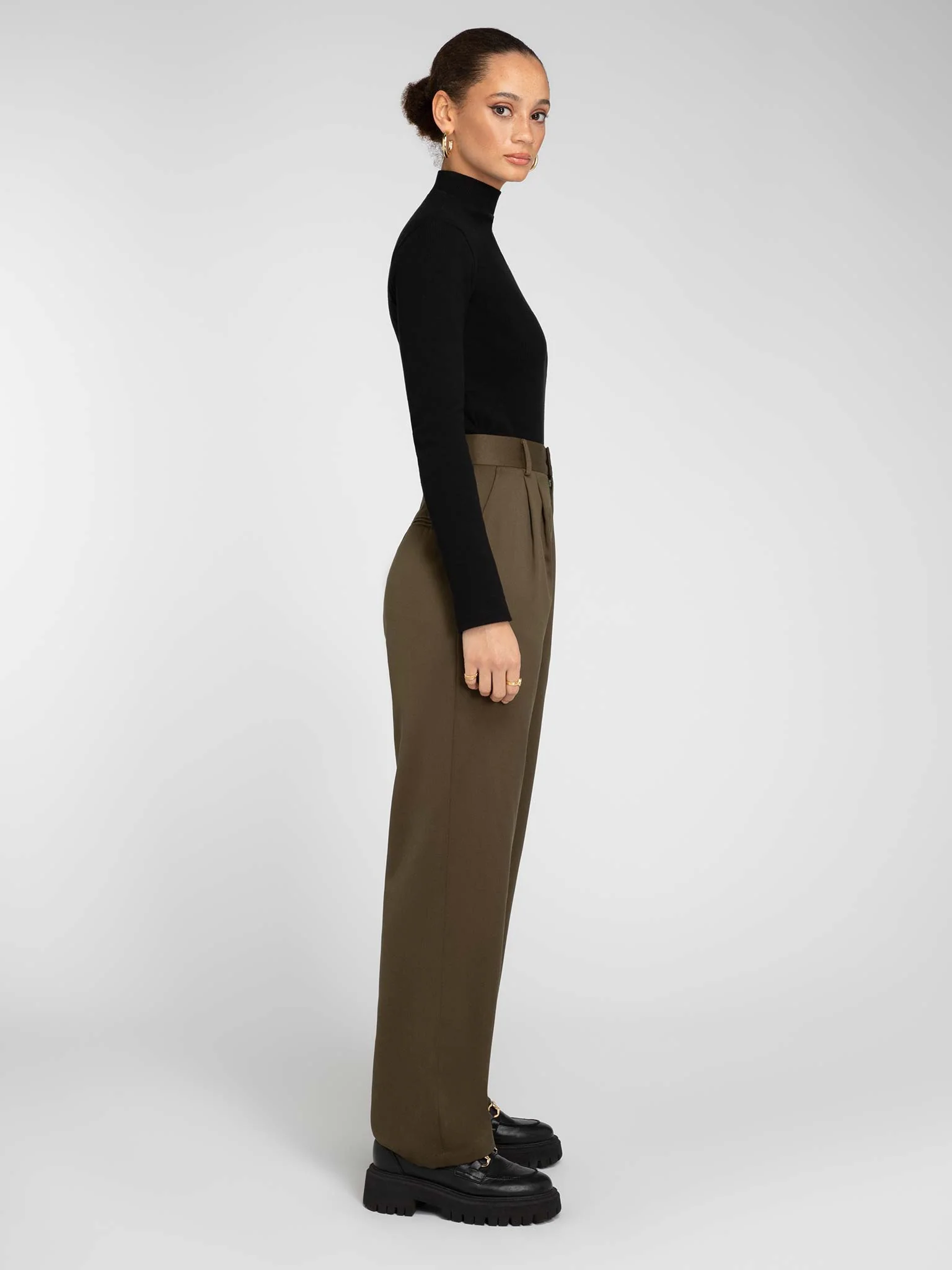North Mock Neck Top in Black - Image 2