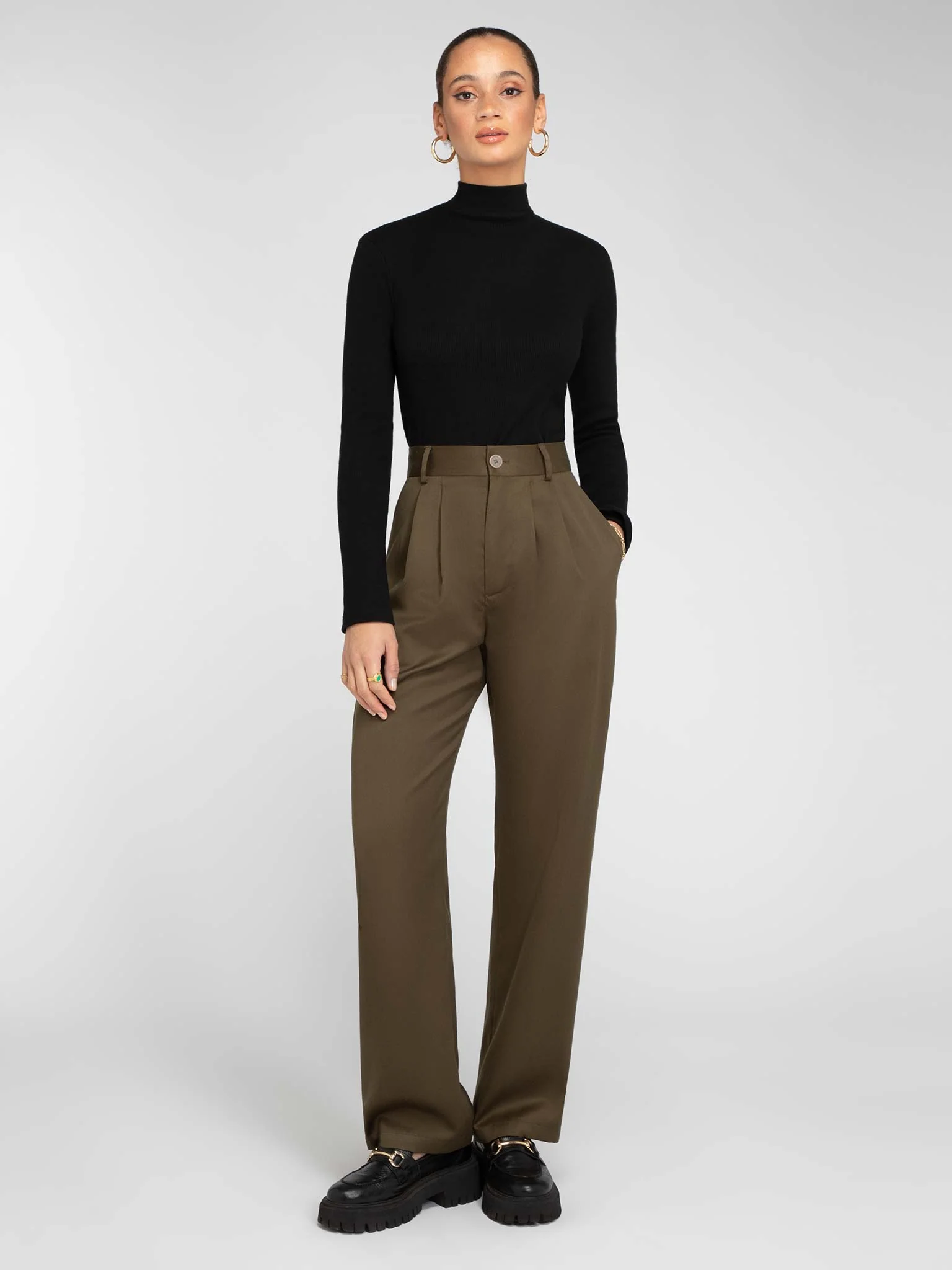North Mock Neck Top in Black - Image 4