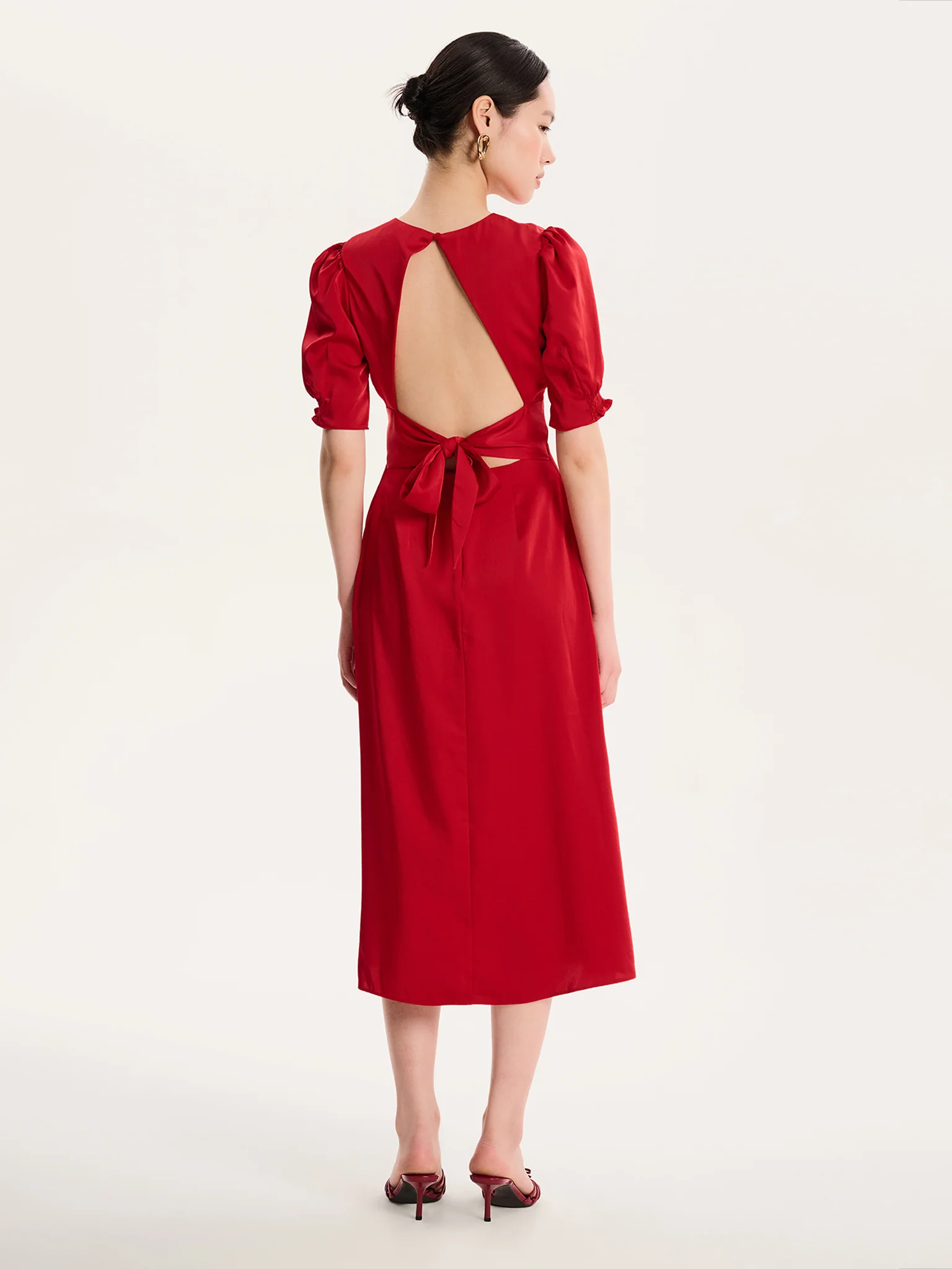 Odette Dress in Barbados Cherry - Image 4