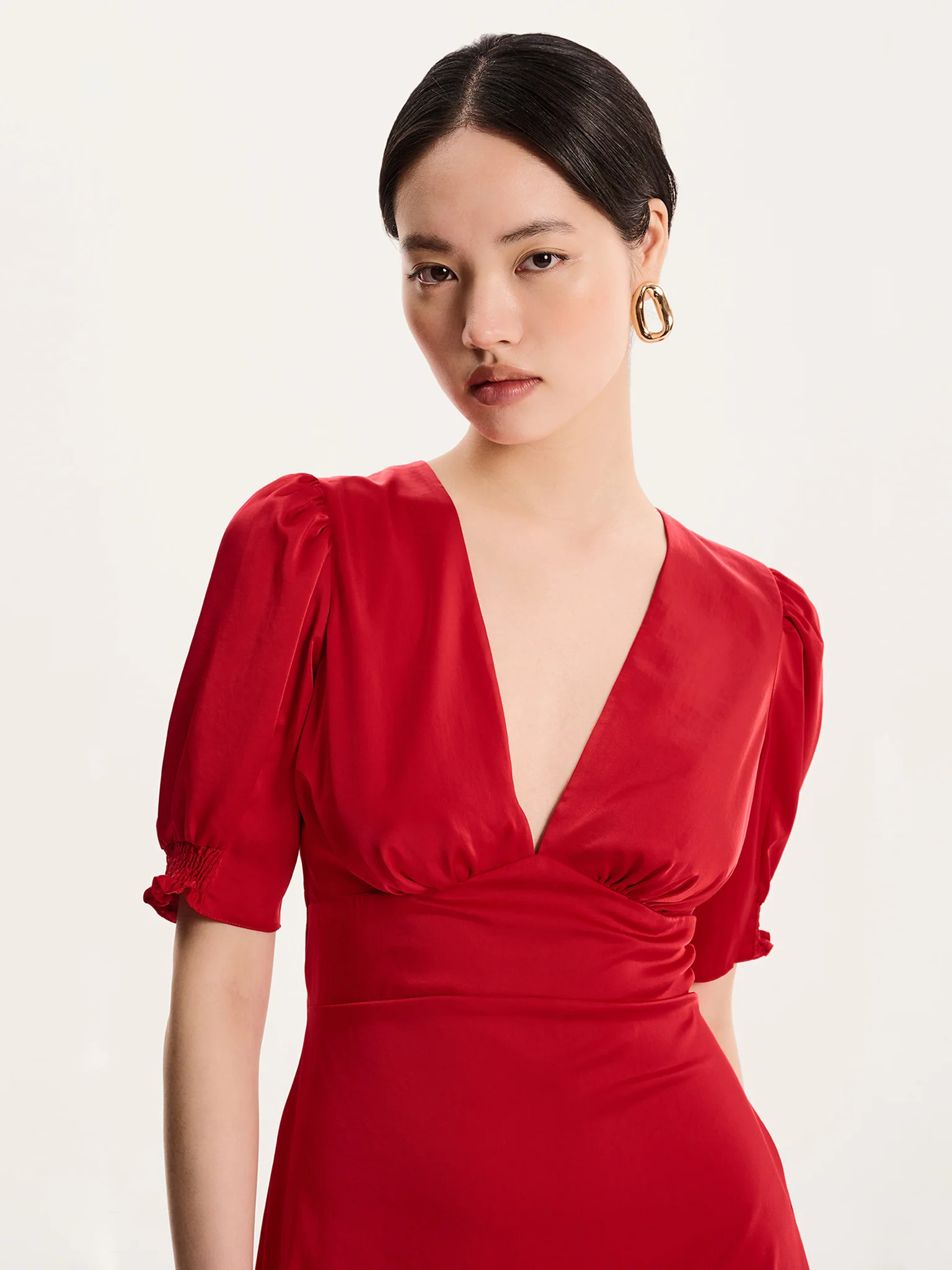 Odette Dress in Barbados Cherry - Image 5