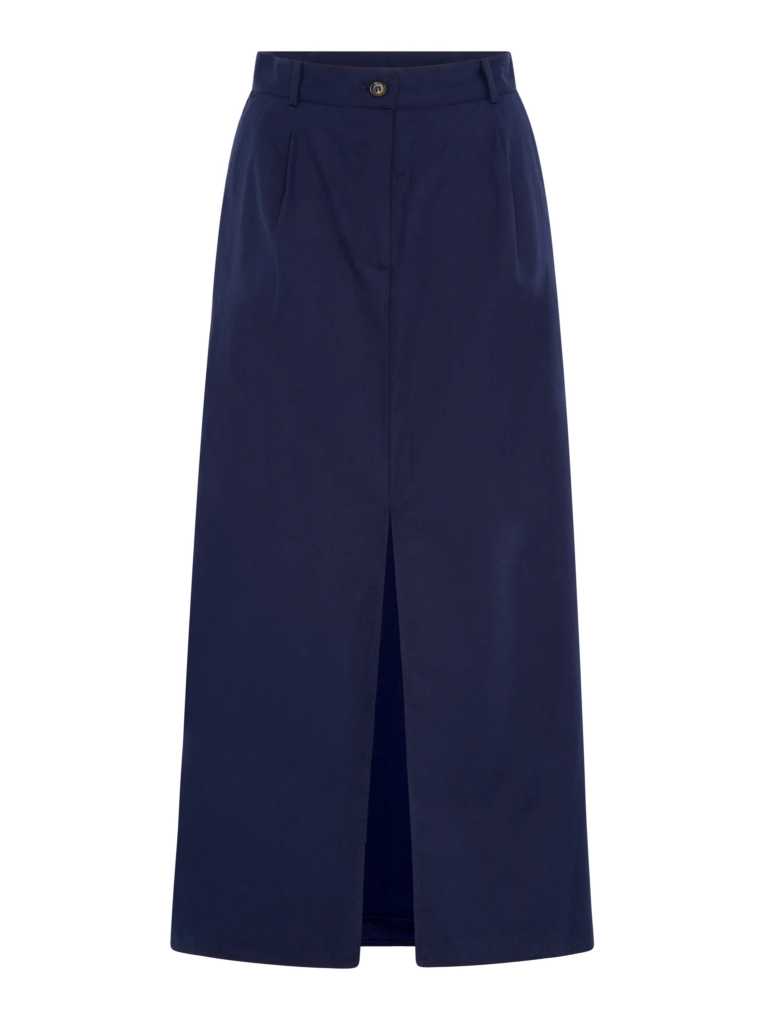Olive A Line Midi Skirt in Navy - Image 4