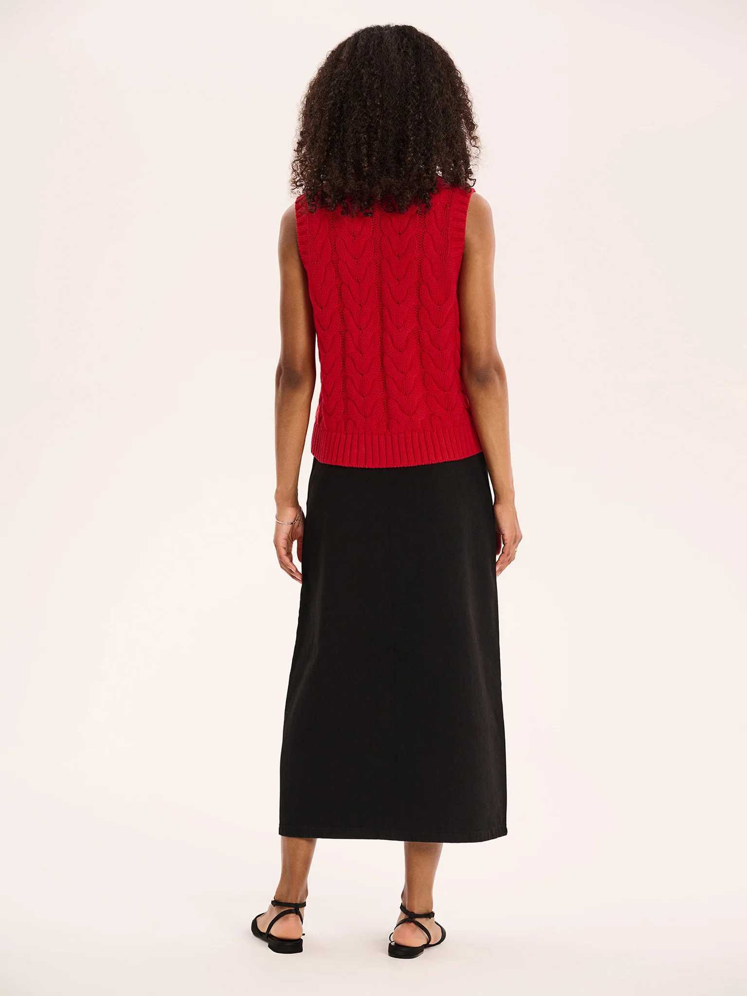 Olive Denim Skirt in Black - Image 3
