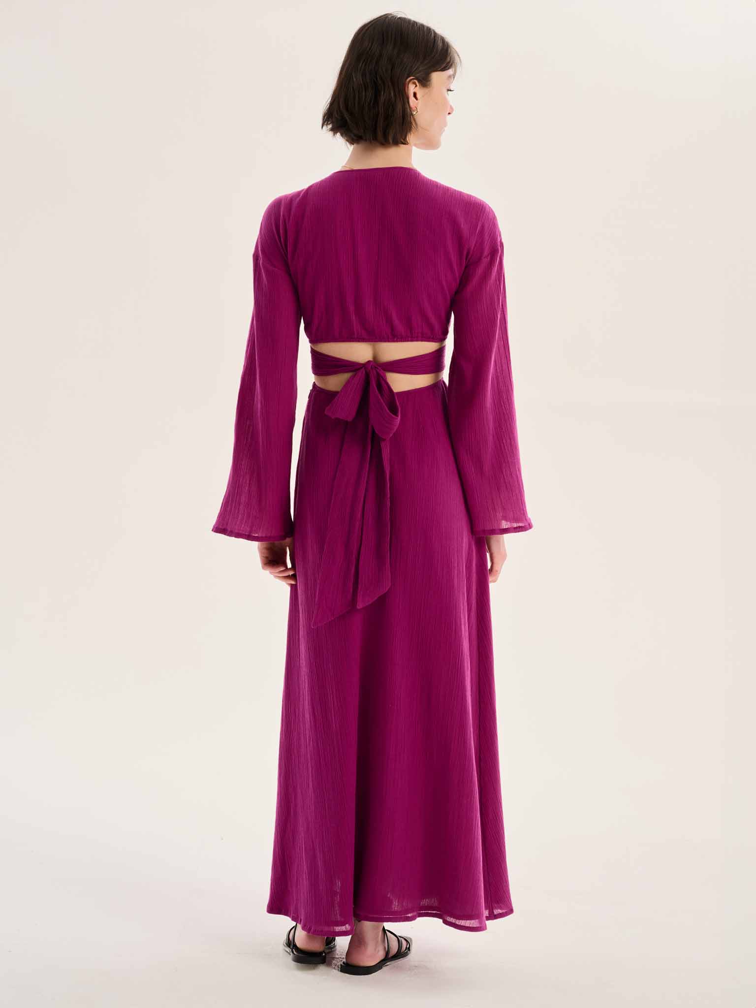 Orla Cut Out Maxi Dress in Purple - Image 5