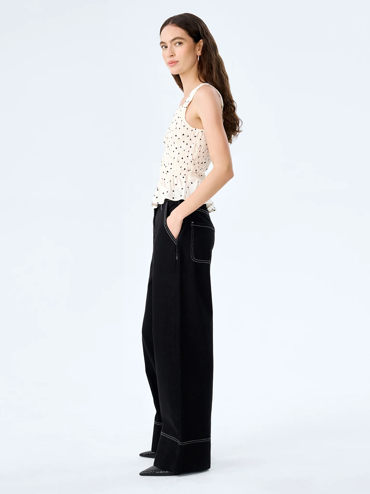 Rain Top in White Polka Dot - Image 5