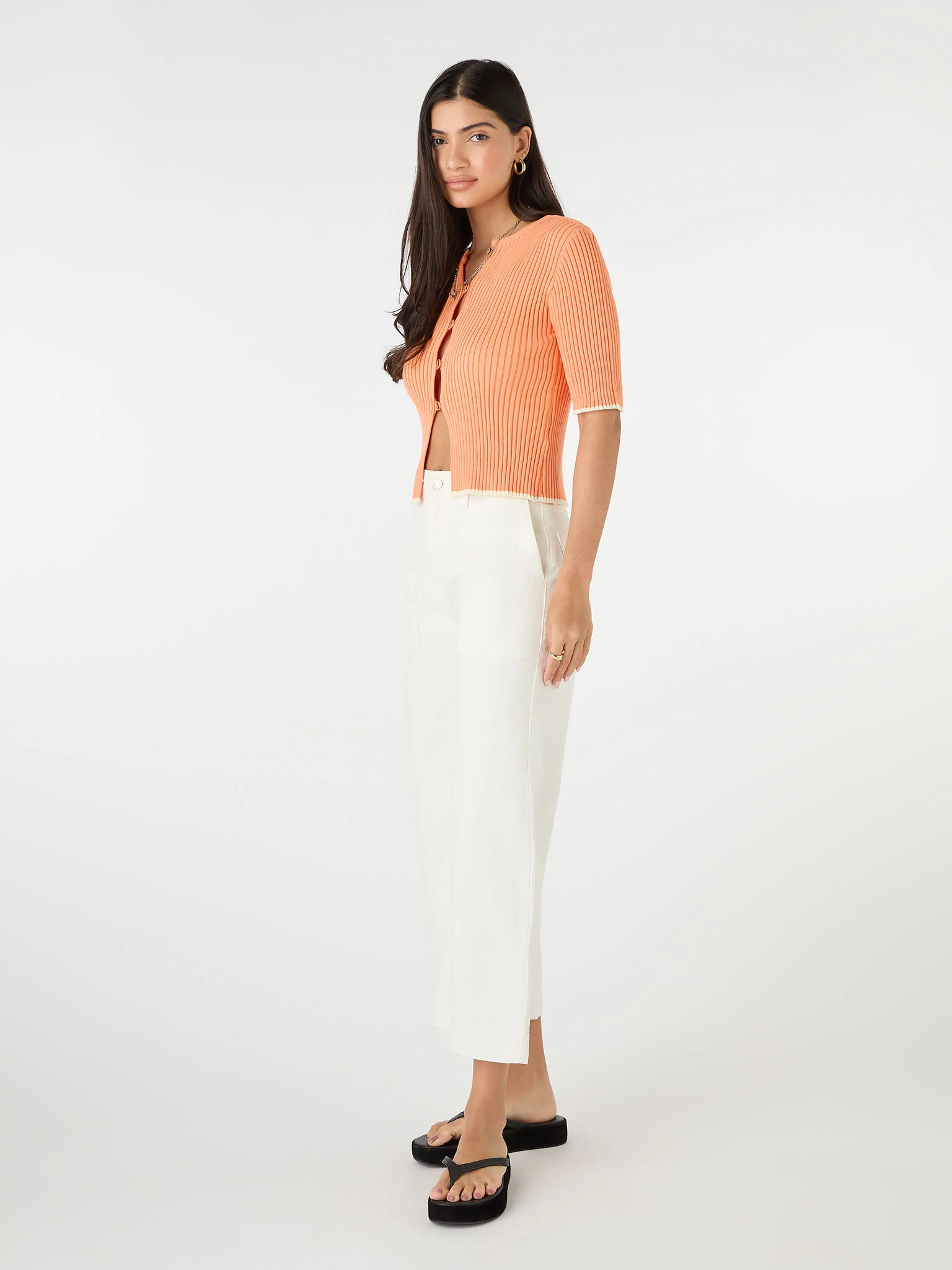 Ramona Cardigan in Coral - Image 2