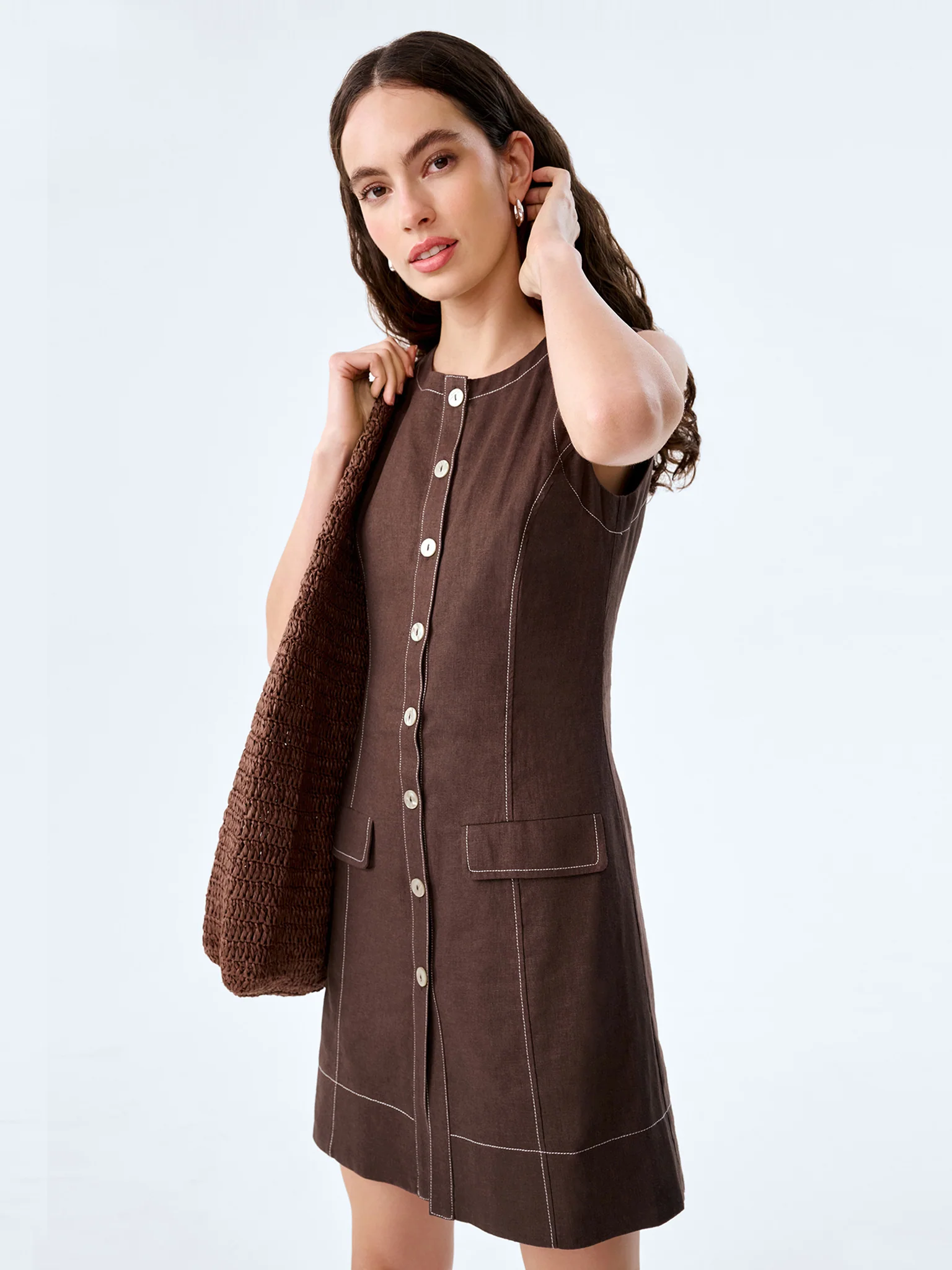 Raphi Dress in Chocolate - Image 3