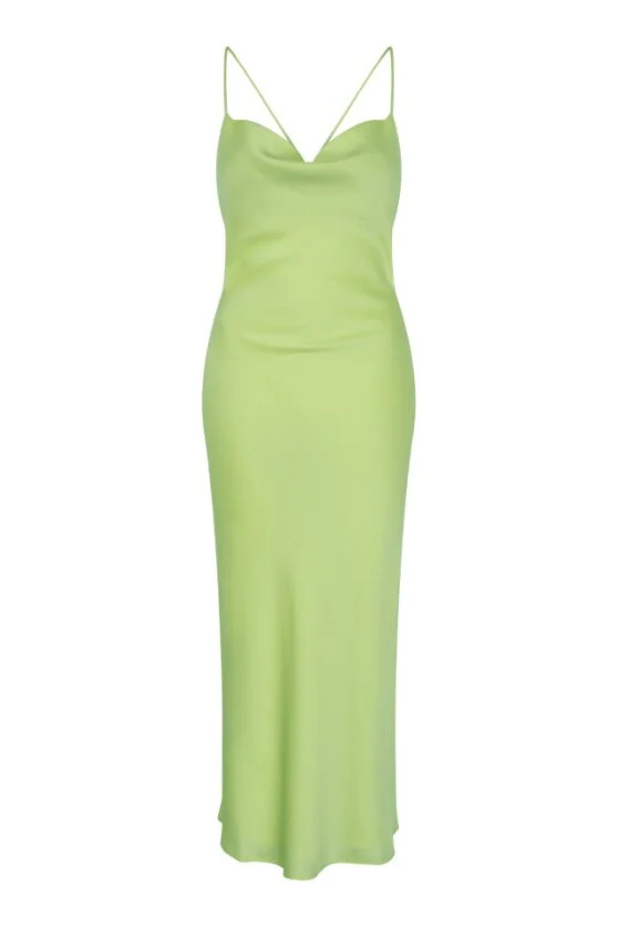 Riviera Midi Dress in Apple Green - Image 6