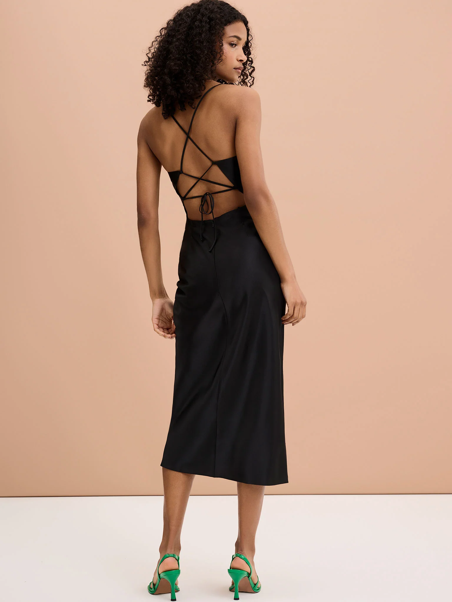Riviera Midi Dress in Black - Image 3