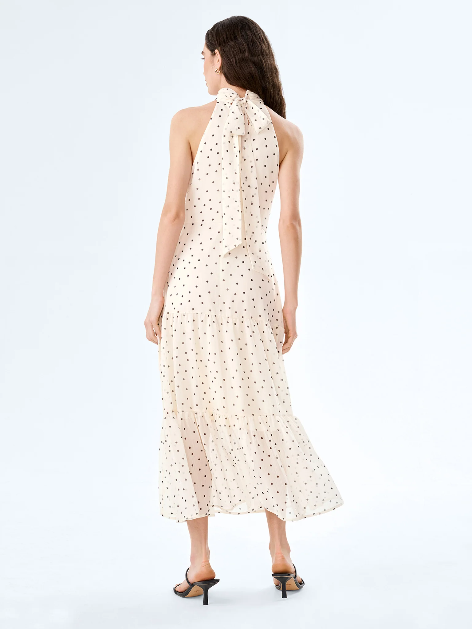 Romeo Dress in White Polka Dot - Image 3
