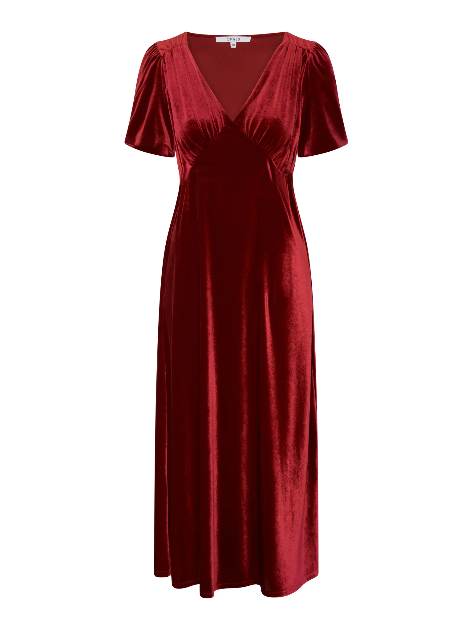 Rosie Velvet Dress in Red - Image 5