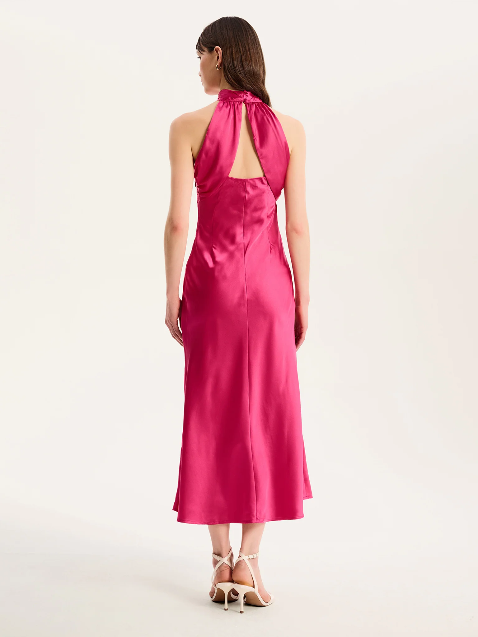 Seychelles Drape Back Detail Dress in Magenta - Image 5