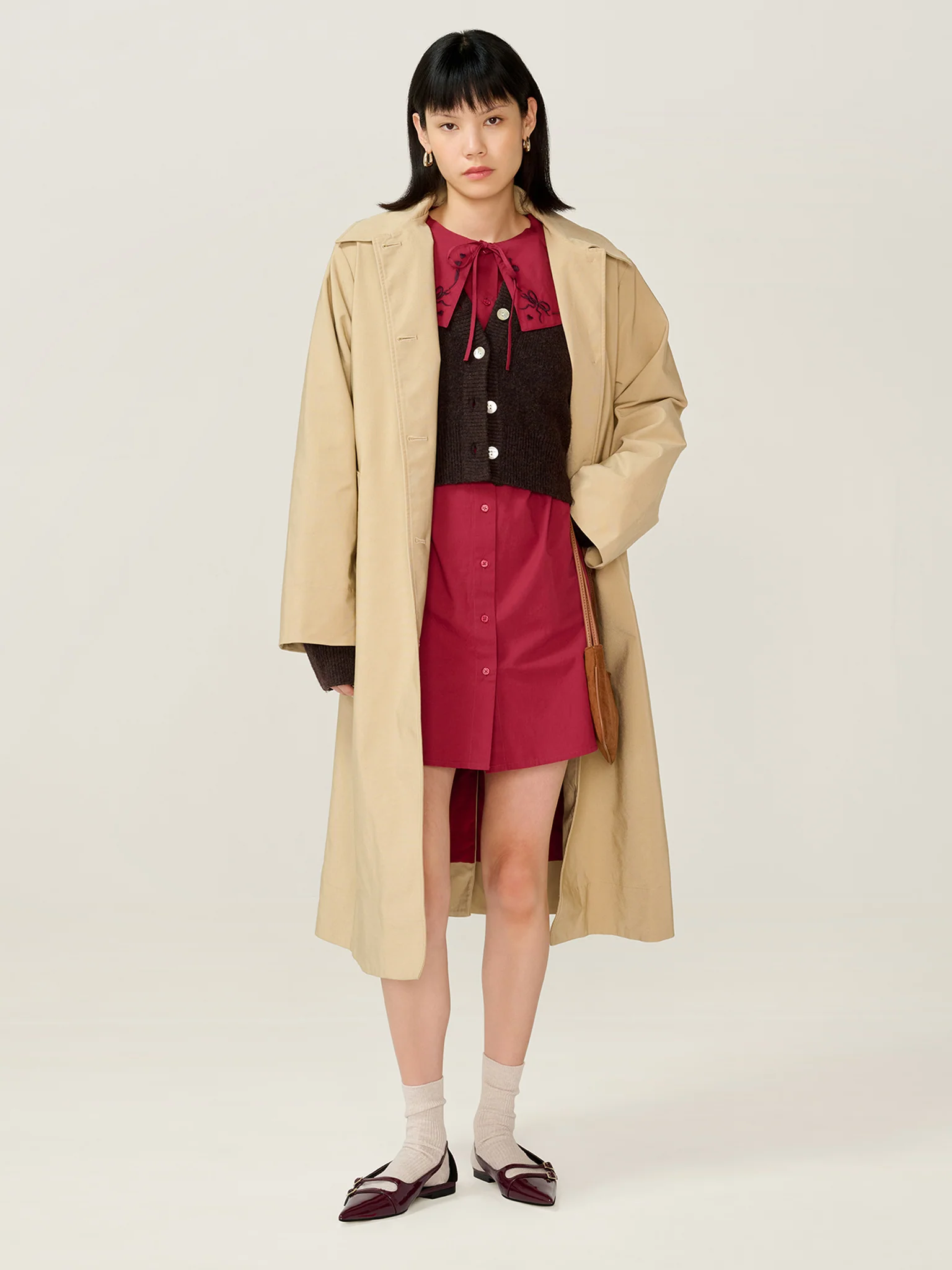 Sloane Dress in Merlot - Image 7