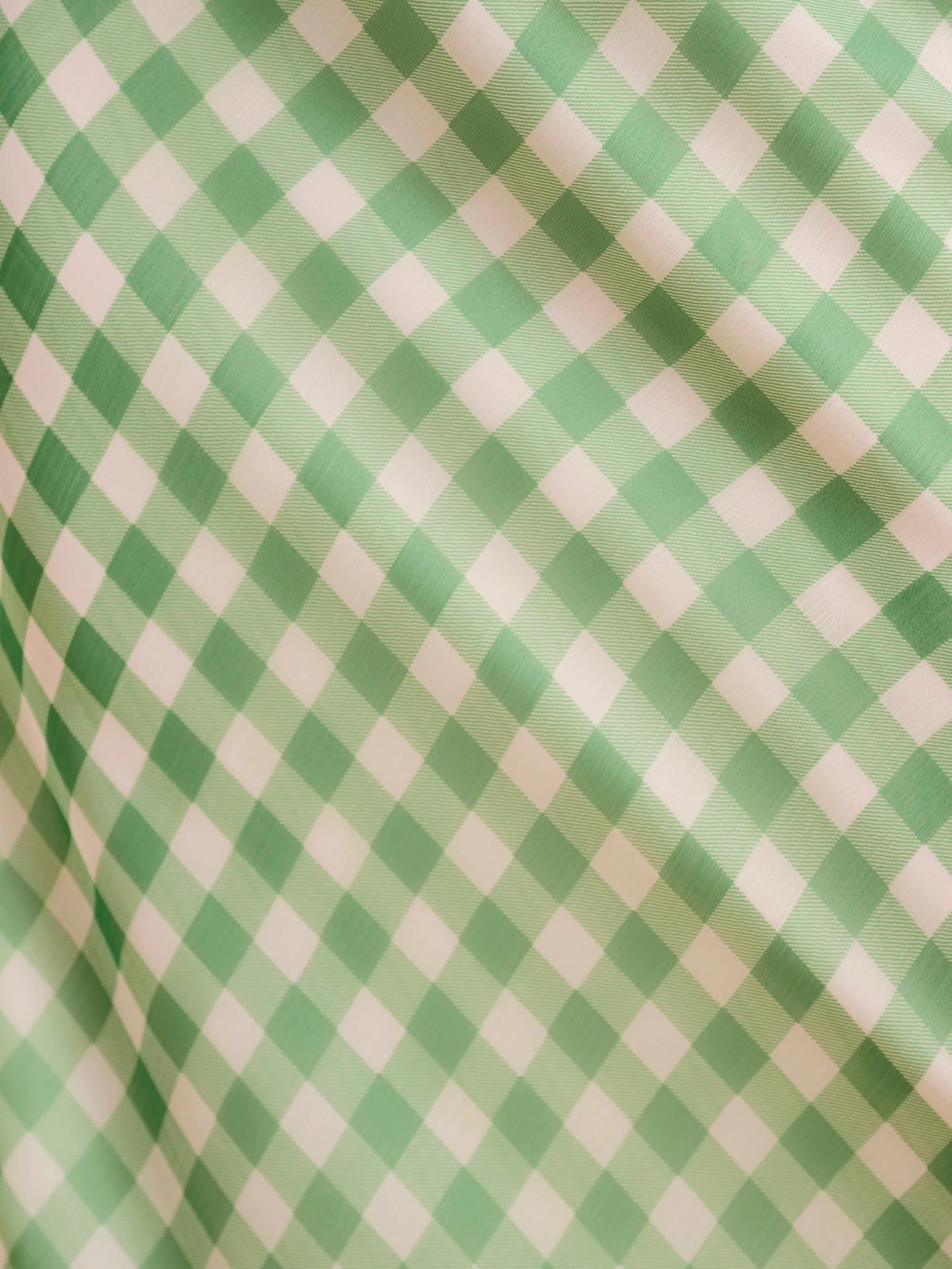 Tabitha Maxi Skirt in Cream and Green Check - Image 4