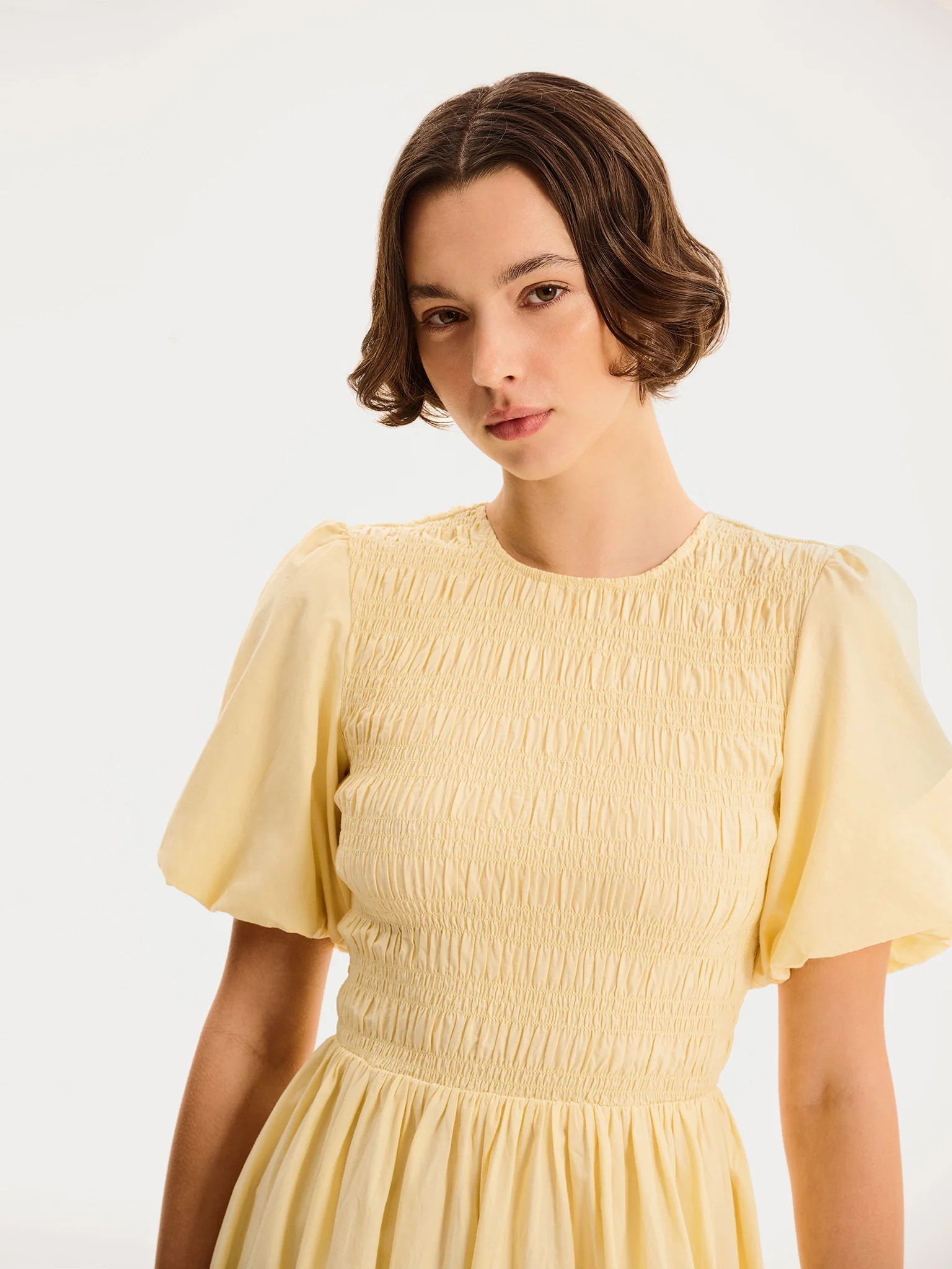 Terri Midi Dress in Butter Yellow - Image 2