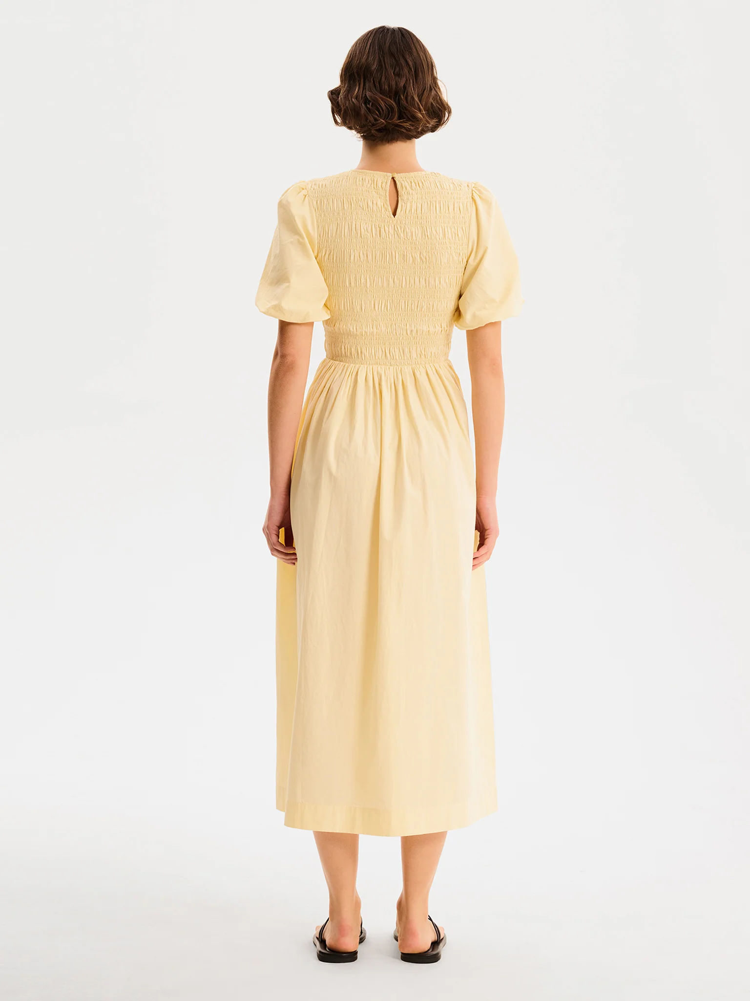 Terri Midi Dress in Butter Yellow - Image 3
