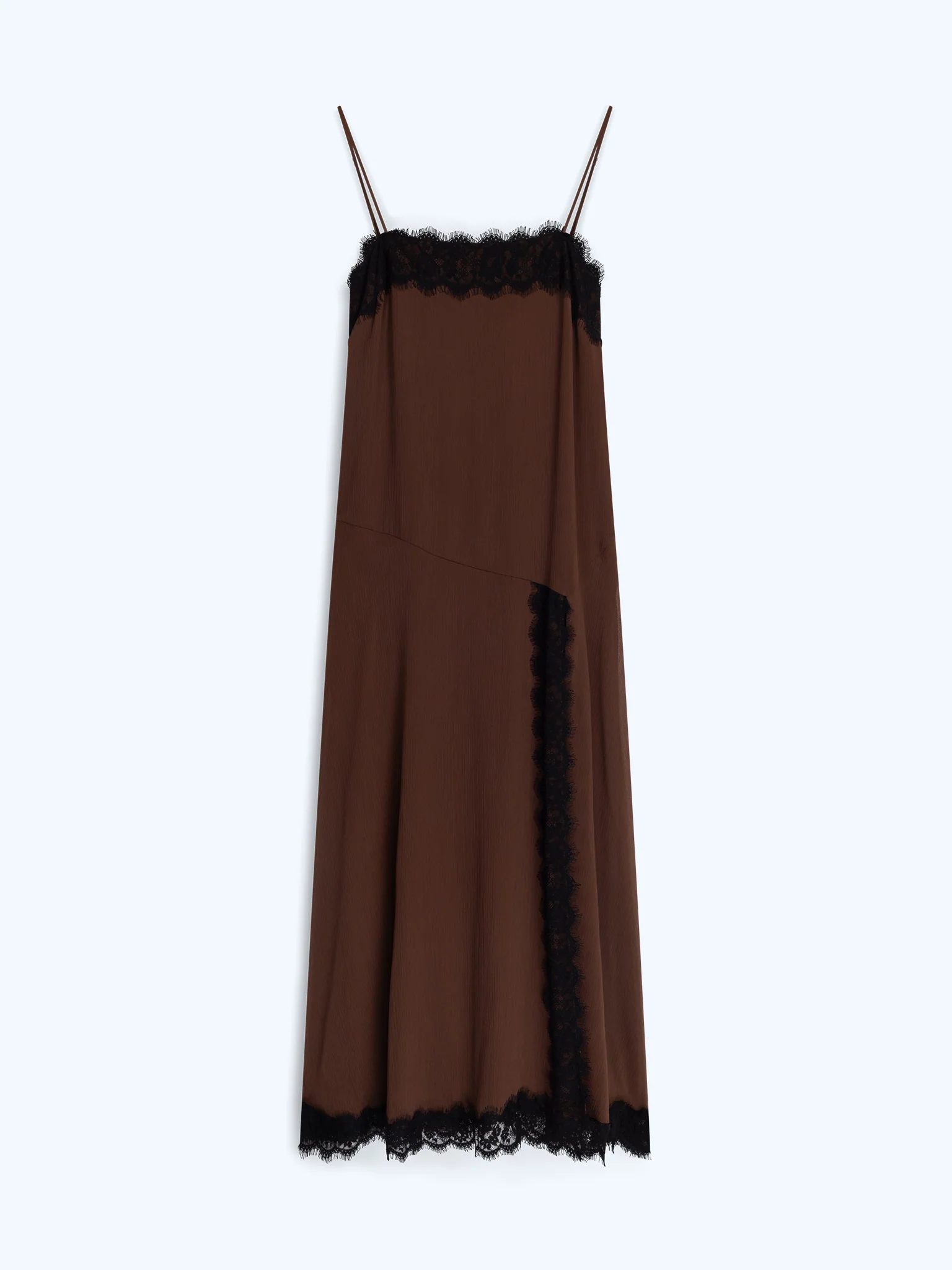 Thea Dress in Chocolate/Black Lace - Image 6