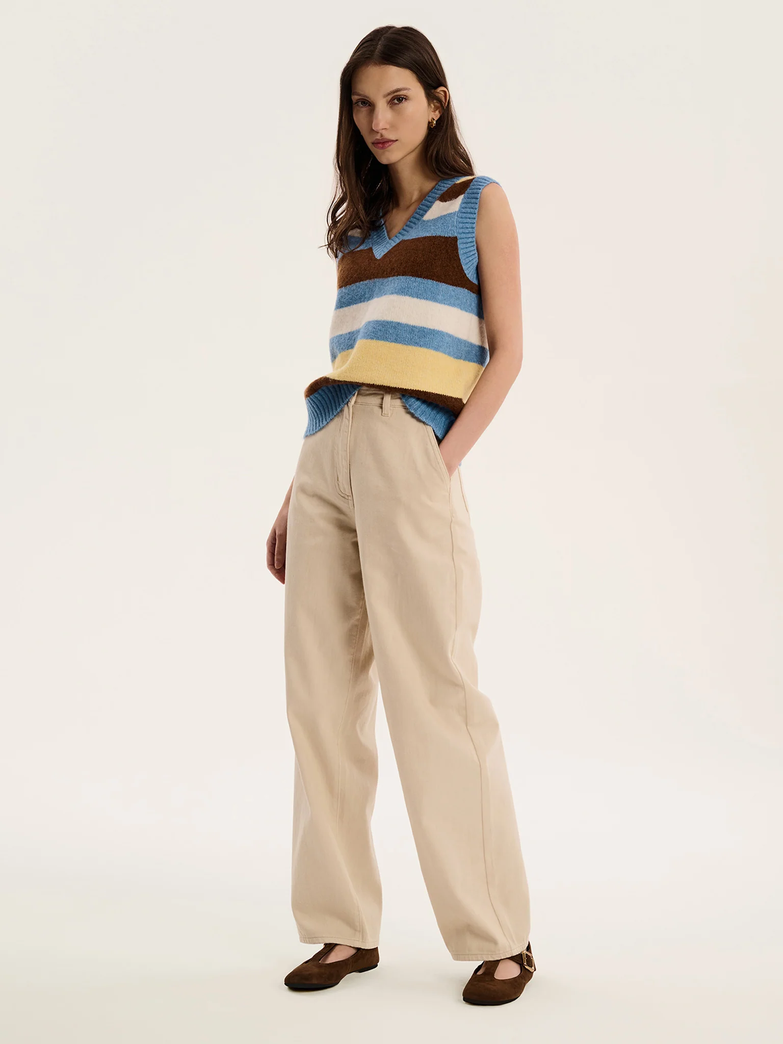Trinny Stripe Sweater Vest - Image 2