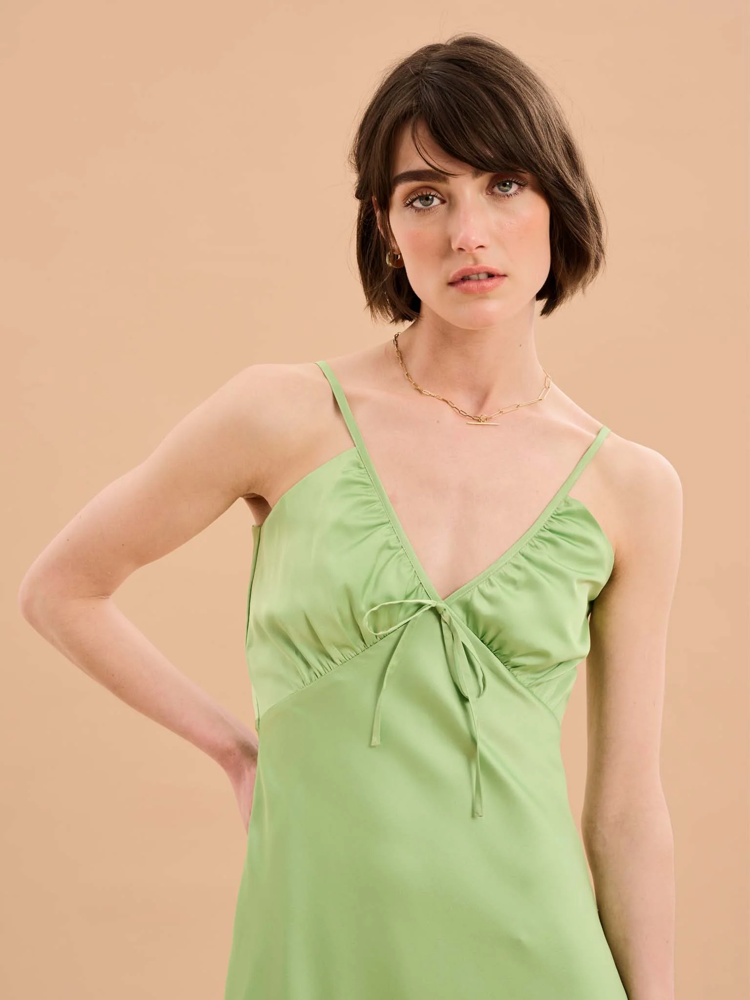 Trudy Dress in Pistachio - Image 4