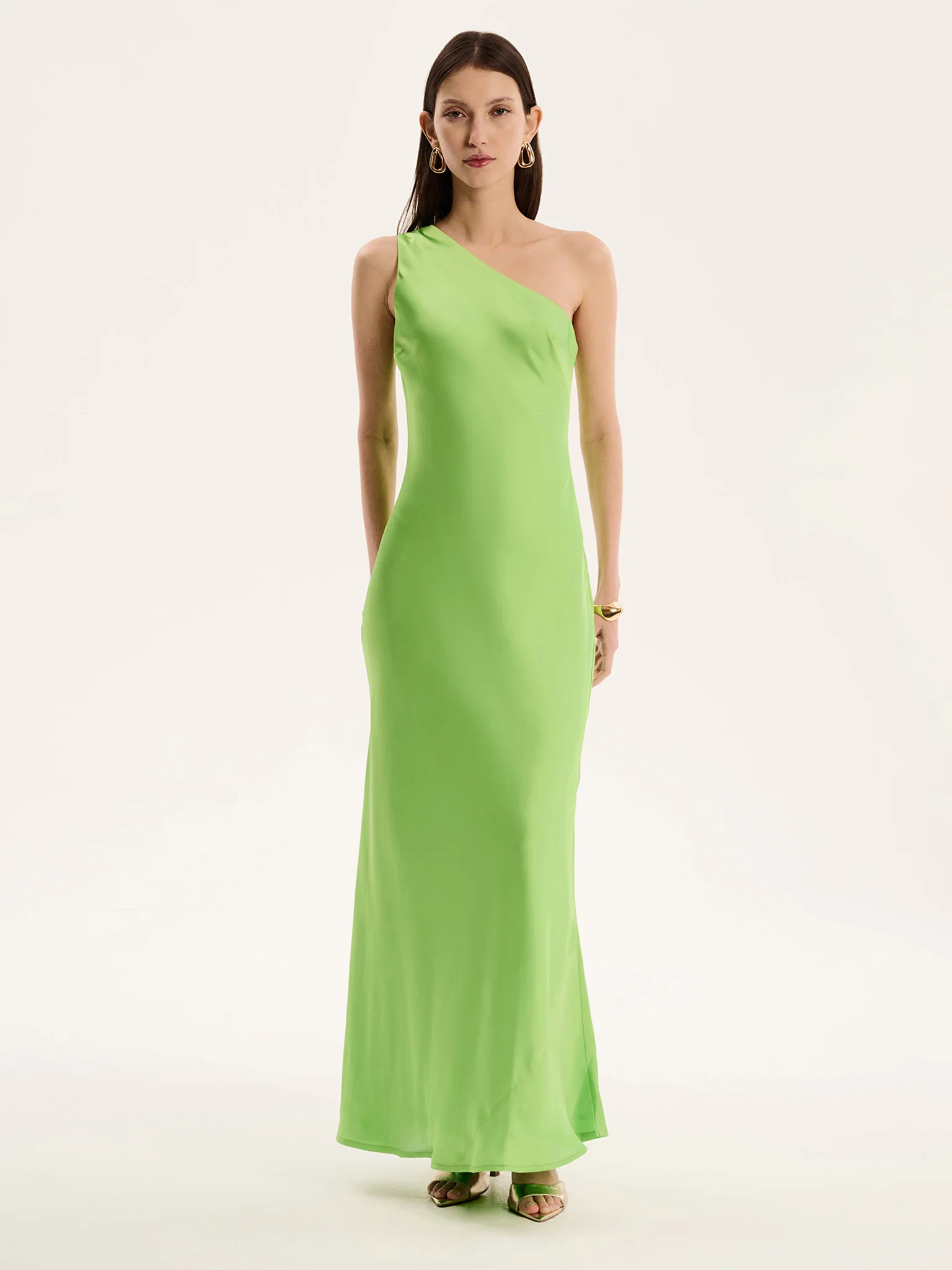 Uma Dress in Lime Green