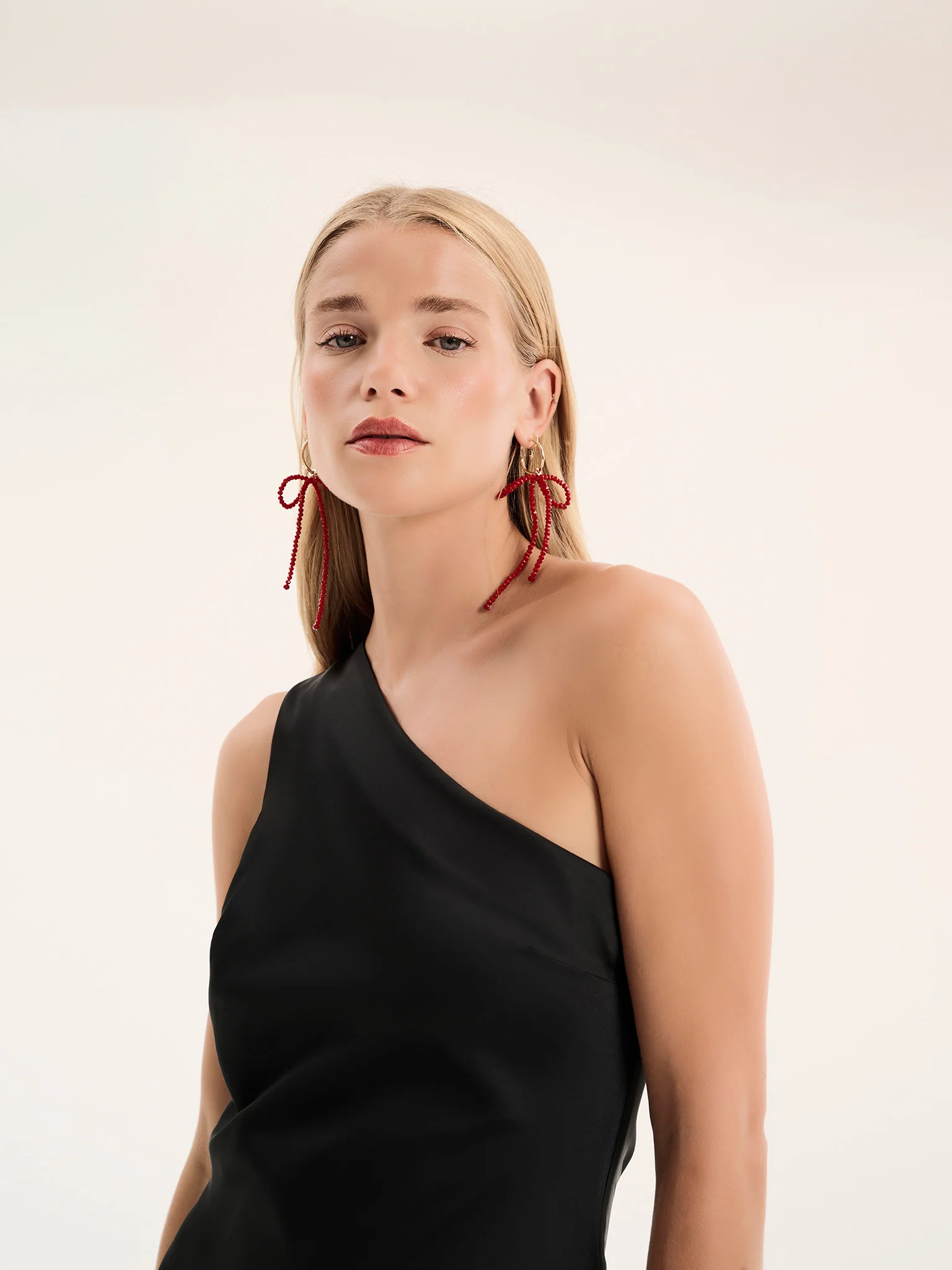 Uma One Shoulder Dress in Black - Image 3